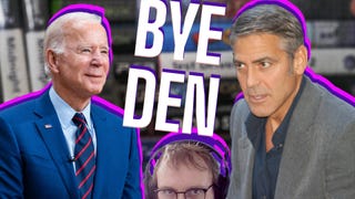 Biden and George Clooney face off, referee'd by Tom Orry