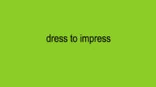 Dress to Impress is shown in the style of Charli XCX's album cover, BRAT